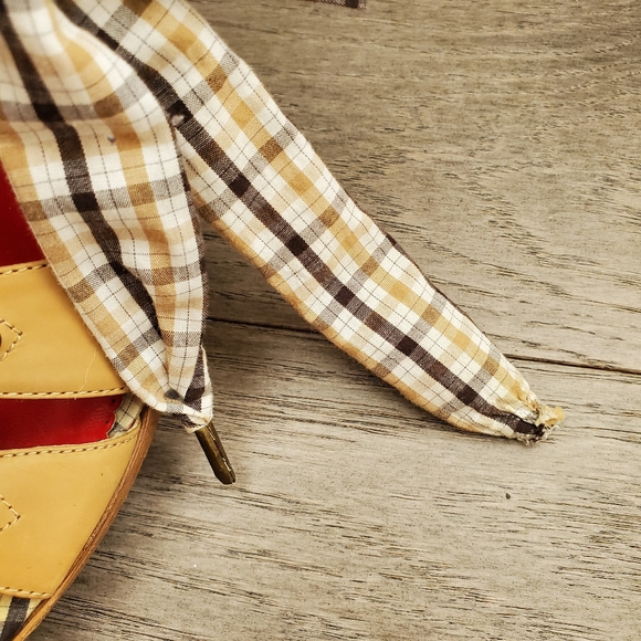 Ben Sherman tan plaid platform sandals - Picture 9 of 9